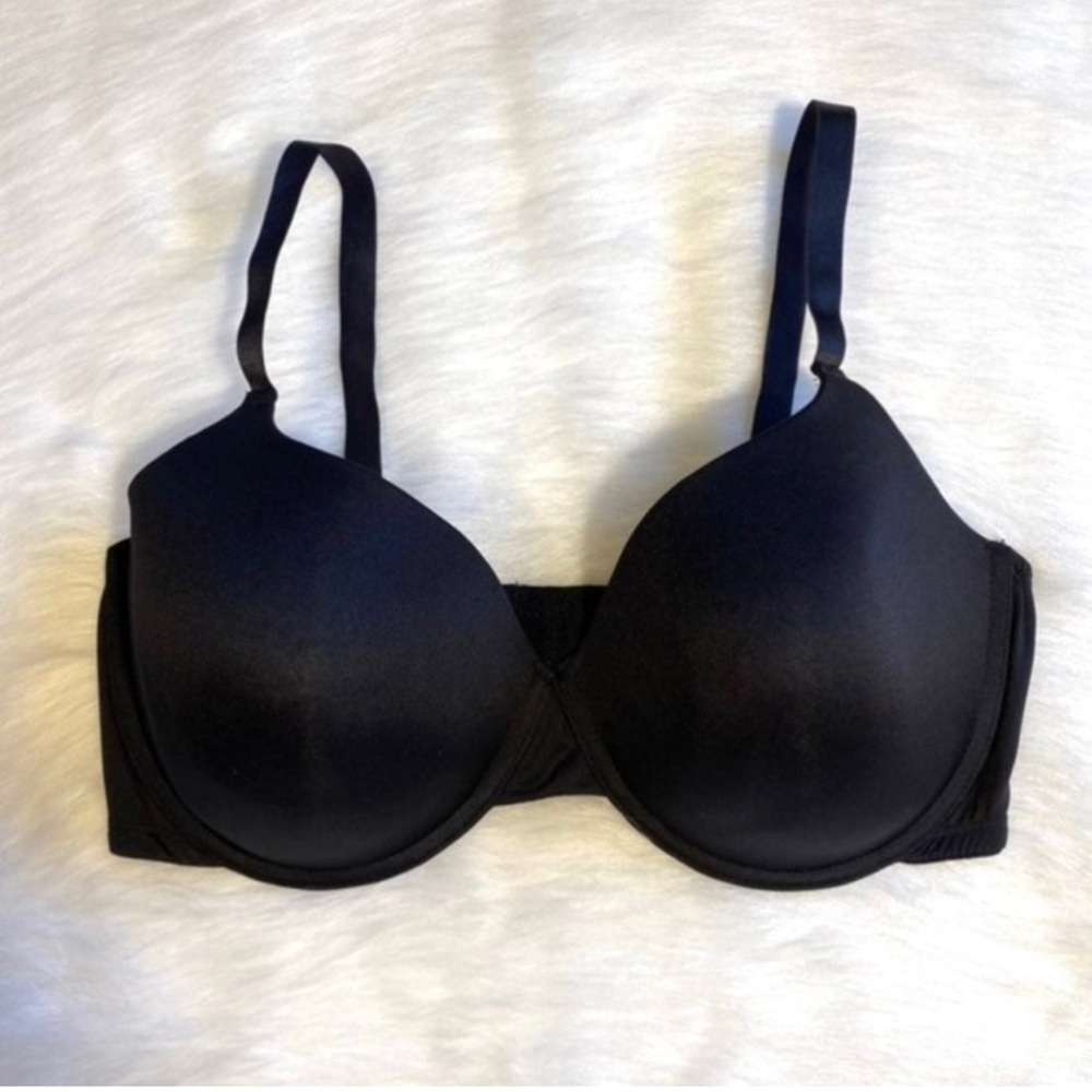 Fruit Of The Loom‎ Bra Womens Size 40DD Black Thin Padding Back Closure